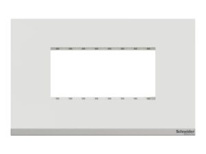 UNSCP4M_WE | Cover Frame, Unica Pure, with fixing frame, 1 gang, 4 modules, polar white – Schneider Electric