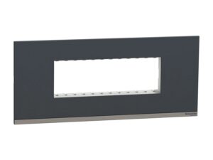 UNSCP6M_GY | Cover Frame, Unica Pure, with fixing frame, 1 gang, 6 modules, volcanic grey – Schneider Electric
