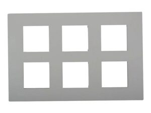 X0712 | Opale cover frame with fixing frame 2 x 6 modules white – Schneider Electric