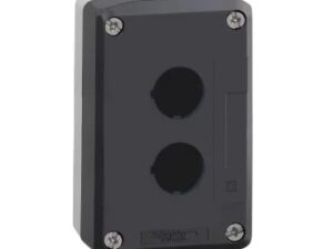 XALD02 | Empty enclosure, plastic, dark grey lid, for push button Ø22, 2 cut-outs – Schneider Electric