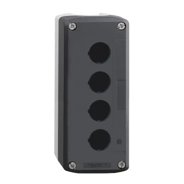 XALD-K_660_CPFJR17004_web.jpg XALD04 | dark grey empty enclosure lid with light grey base – 4 cut-outs – Schneider Electric