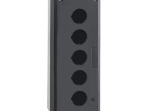 XALD05 | Empty enclosure, plastic, dark grey lid, for push button Ø22, 5 cut-outs – Schneider Electric