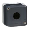 XALD01 | Empty enclosure, plastic, dark grey lid, for push button Ø22, 1 cut-out – Schneider Electric