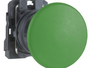 XB5AC31N | Push button, Harmony XB5N XB7N, plastic, mushroom, green, 40mm, spring return, unmarked, 1 NO – Schneider Electric