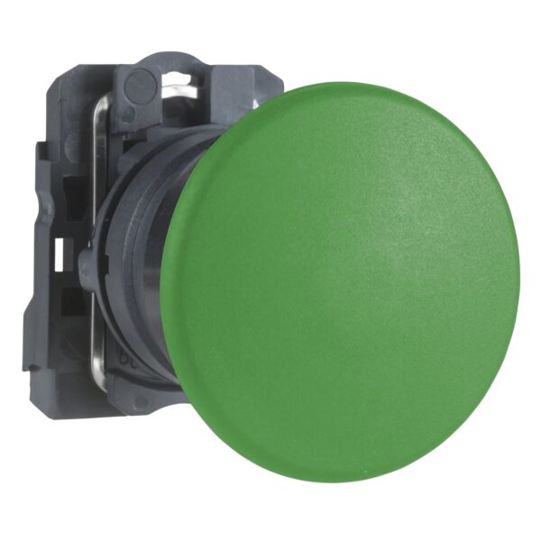 XB5N_CP250923009_1500x1500.jpg XB5AC31N | Push button, Harmony XB5N XB7N, plastic, mushroom, green, 40mm, spring return, unmarked, 1 NO – Schneider Electric