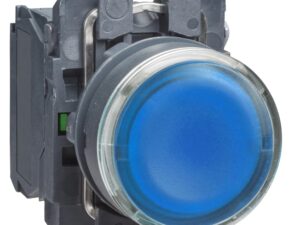 XB5AW36M1N | Illuminated pushbutton, Harmony XB5N XB7N, plastic, flush, blue, 22mm, spring return, 230V AC, 1 NO – Schneider Electric