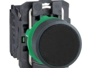 XB5AA21N | Push button, Harmony XB5N XB7N, plastic, flush, black, 22mm, spring return, unmarked, 1 NO – Schneider Electric
