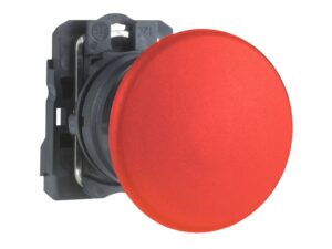 XB5AC41N | Push button, Harmony XB5N XB7N, plastic, mushroom, red, 40mm, spring return, unmarked, 1 NO – Schneider Electric