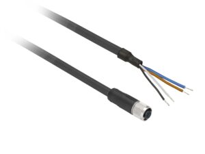 XZCPV1141L5 | Pre wired connectors XZ, straight female, M12, 4 pins, cable PVC 5 m – Telemecanique Sensors