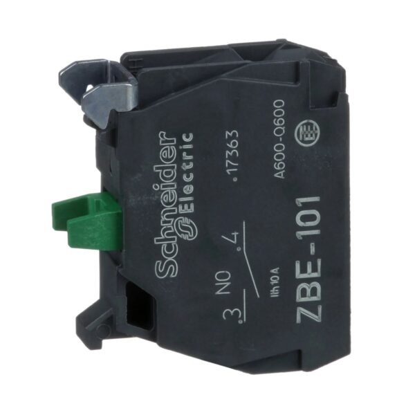 ZBE101 | Single contact block, silver alloy, screw clamp terminal, 1 NO – Schneider Electric
