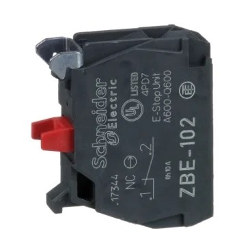 ZBE102_DA19_web.jpg ZBE102 | Single contact block, silver alloy, screw clamp terminal, 1 NC – Schneider Electric