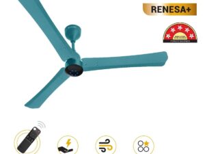 Atomberg Renesa+ 1200 mm BLDC Ceiling Fan with Remote Control & LED Indicators | Aegean Blue
