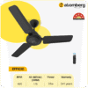 Atomberg Efficio 900 mm BLDC Ceiling Fan with Remote Control | Midnight Black