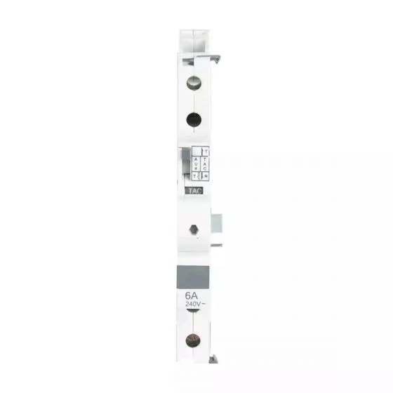 auatac240_au-at_selectable_aux_tac_front.jpg AU MCB/RCD Accessory 240V AC/24V DC AUX/TAC Contact 1NO+1NC | L&T