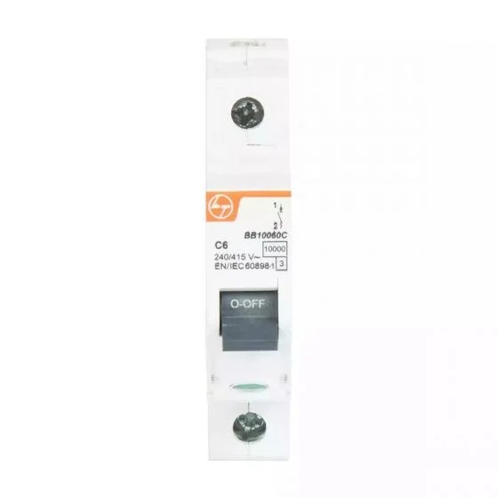 EXORA MCB 6A SP 240V AC 10kA C Curve | L&T