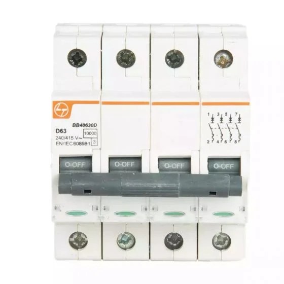 EXORA MCB 4A FP 415V AC 10kA D Curve | L&T