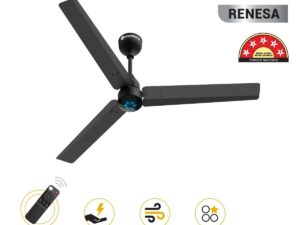 Atomberg Renesa 1200 mm BLDC Ceiling Fan with Remote Control & LED Indicators | Midnight Black