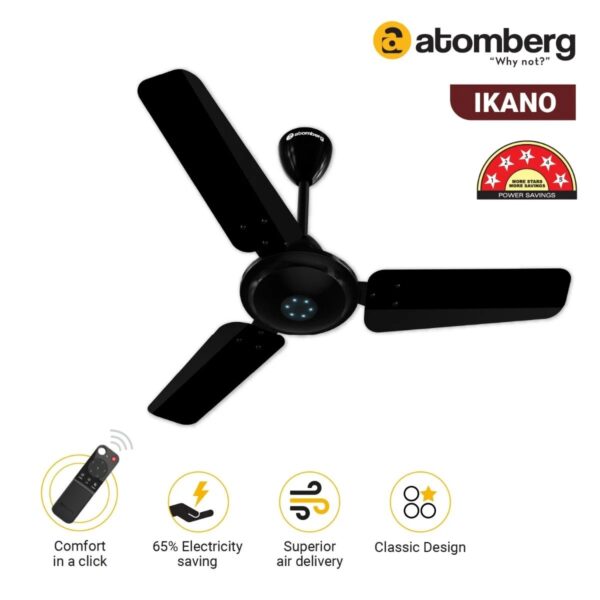 black2_1_3-1.jpg Atomberg Ikano 900 mm BLDC Ceiling Fan with Remote Control & LED Indicators | Gloss Black
