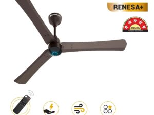Atomberg Renesa+ 1200 mm BLDC Ceiling Fan with Remote Control & LED Indicators | Earth Brown