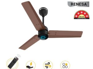 Atomberg Renesa 900 mm BLDC Ceiling Fan with Remote Control & LED Indicators | Matt Brown & Black