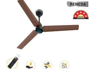 Atomberg Renesa 1200 mm BLDC Ceiling Fan with Remote Control & LED Indicators | Matt Brown & Black