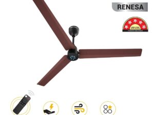 Atomberg Renesa 1400 mm BLDC Ceiling Fan with Remote Control & LED Indicators | Brown & Black