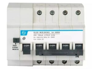 Tripper RCBO(EL+MCB) 40A FP 415V AC 6kA 100mA C Curve | L&T