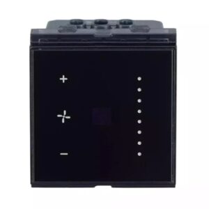 englaze Touch Fan Regulator Black Glass | L&T
