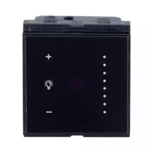 englaze Touch Light Dimmer Black Glass | L&T