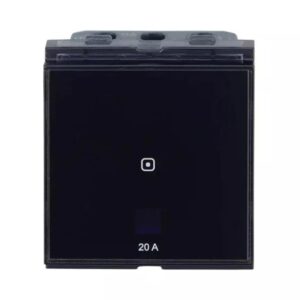 englaze Touch 20 A switch Black Glass | L&T
