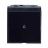 englaze Touch Bell Push Black Glass | L&T