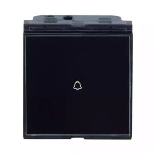 englaze Touch Bell Push Black Glass | L&T