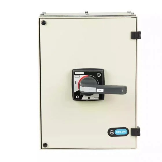 co22000osoo_changeover_sd_co_fr.2_200a_in_ss_encl._front.jpg C-Line Manual Changeover Switch FR3 250A 4P 415V AC SS Enclosure Extended Handle | L&T