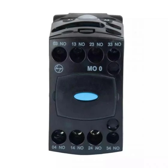 cs91623booo_mo0_40e_ac_front.jpg MO0 Control Contactor 4A 4P 415V AC 4NO AC-15 24V AC Coil 50/60 Hz | L&T