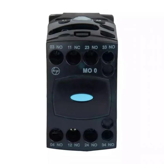 cs91624booo_mo0_31e_ac_front.jpg MO0 Control Contactor 4A 4P 415V AC 3NO+1NC AC-15 48V DC Coil | L&T