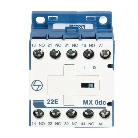 MX0 Mini Control contactor 4A 4P 415V AC 2NO+2NC AC-15 220V DC Coil | L&T