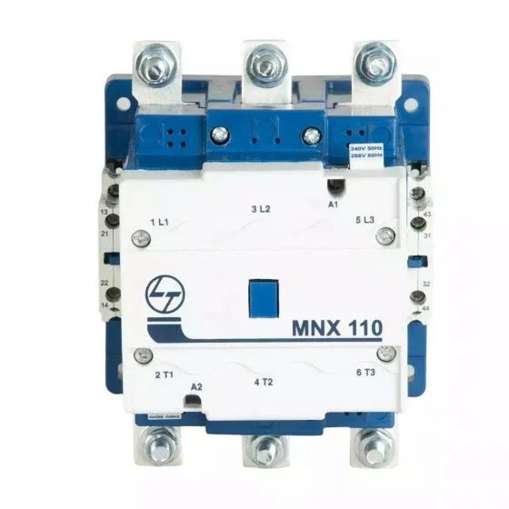 cs94137booo_mnx_110_front.jpg MNX Contactor 110A 3P 415V AC AC-3 240V AC Coil 50/60 Hz | L&T