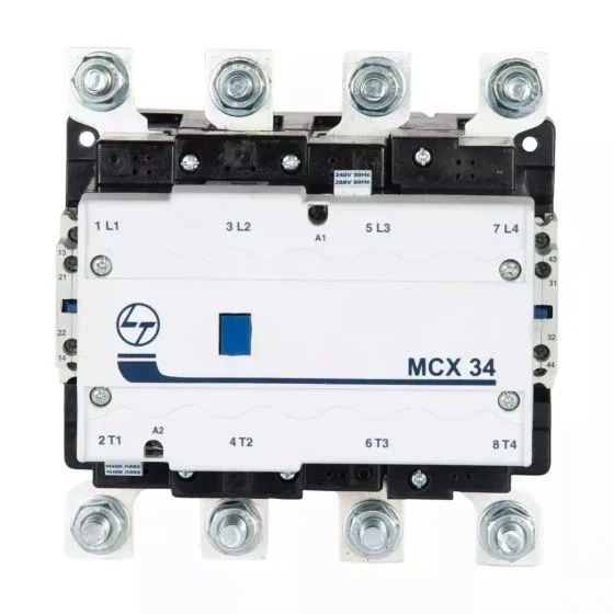 cs97022booo_mcx_34_contactor_240v_50hz_front_1.jpg MCX Contactor 255A 4P 415V AC In Built 2NO+2NC AC-1 240V AC Coil 50/60 Hz | L&T