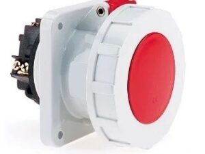 63 Amp 5 Pin Panel Mounting Socket Outlet Straight Neptune Bals Water Tight IP 67