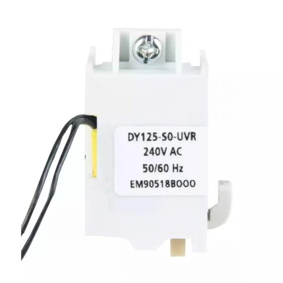 em90518booo_acc_dy125u_uvr_240vac_50_60_hz_front.jpg DU100D/DU125D/DU100H/DU125H/DU250/DU250C/DN0/DN1 MCCB Accessory Under Voltage Release 240V AC (Left) | L&T
