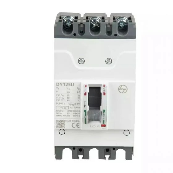 em90983oolo_mccb_dy125u_125a_3p_10ka_ftfm__sprd_front.jpg DY125U MCCB 50A 3P 415V AC 10kA Thermal Magnetic 50/60 Hz | L&T