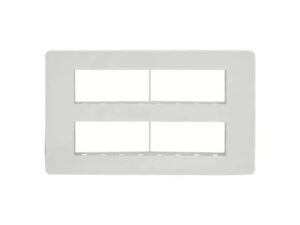 enGem 16 module grid frame + 16 Module Cover White | L&T