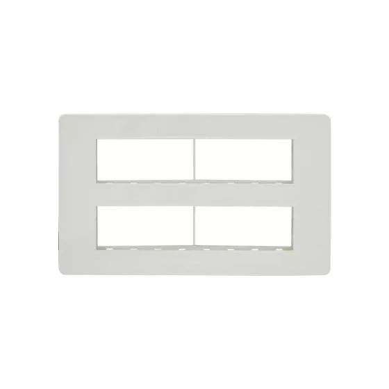 engem16modulegridframe16modulecover_cb93116fw00_front.jpg enGem 16 module grid frame + 16 Module Cover White | L&T