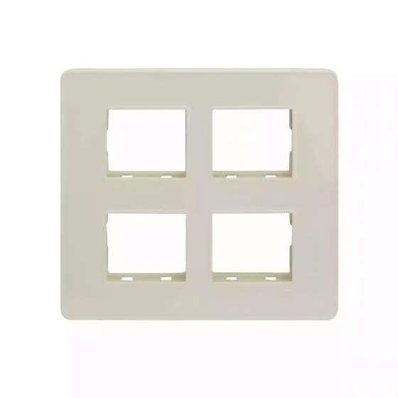 engem8modulegridframe_8modulecoversquare_cb93208fw00_front.jpg enGem 8 module grid frame + 8 Module Cover Square White | L&T