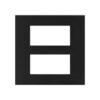englaze 8 M Metal plate Square S Black | L&T