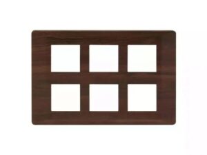 entice 12 module plate- Dark Chocolate Wood | L&T