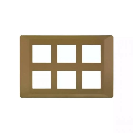 entice12moduleplate-rusticgold_cb91112fr11_front.jpg entice 12 module plate- Rustic Gold | L&T