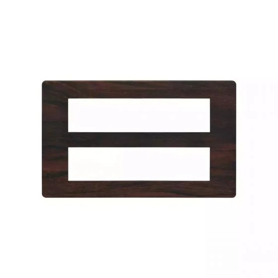entice16moduleplate-darkchocolatewood_cb91116fl12_front.jpg entice 16 module plate- Dark Chocolate Wood | L&T