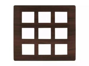 entice 18 module plate- Dark Chocolate Wood | L&T
