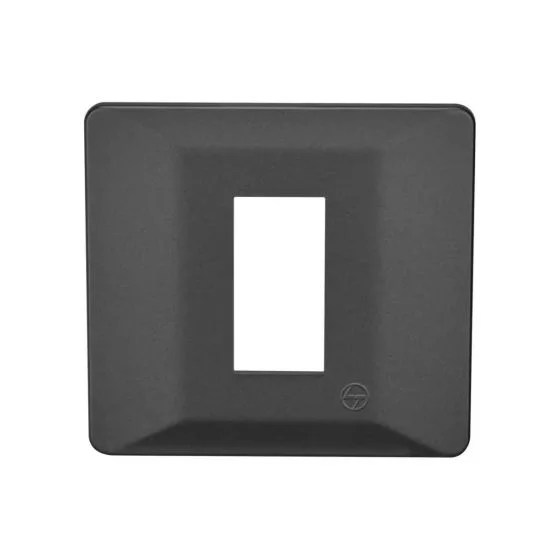 entice1moduleplate-charcoalgrey_cb91101fg11_front.jpg entice 1 module plate- Charcoal Grey | L&T